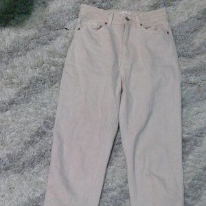 Light washed cream colored denim jeans from H & M
